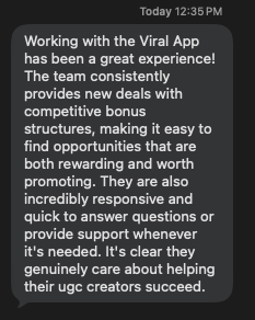 Creator message