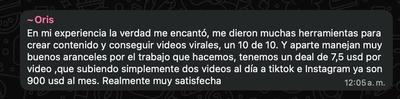 Creator message: Oris