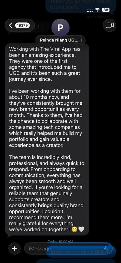 Creator message: Peinda Niang